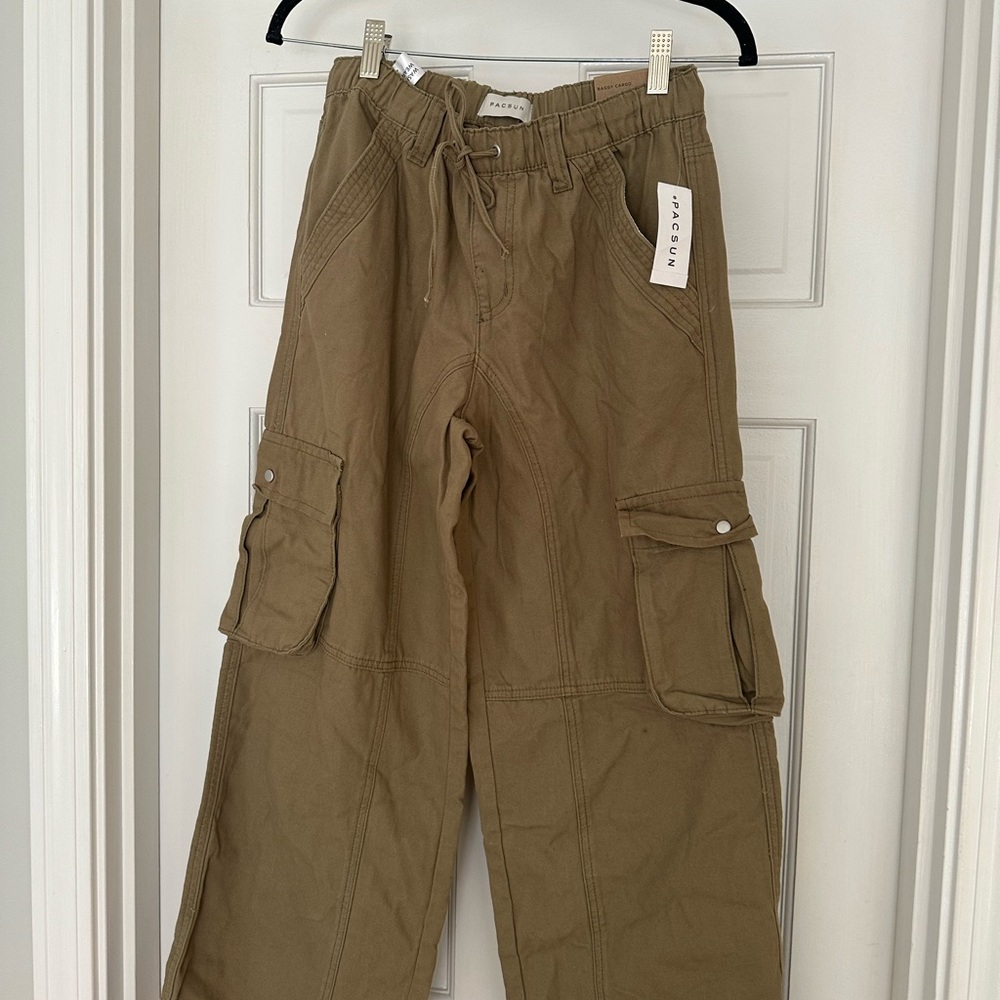 PacSun Tan Cargo Pants Utility Style